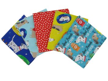 Fur Ever Friends Cotton Fat Quarters 5 Pack