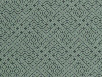 Geometric Circular Chain Cotton Print, Sage