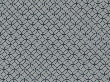 Geometric Circular Chain Cotton Print, Silver