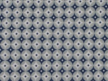 Geometric Circular Eye Cotton, Grey