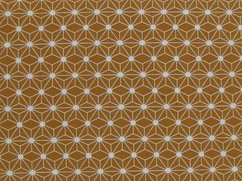 Geometric Mini Rose Cotton Print, Ginger