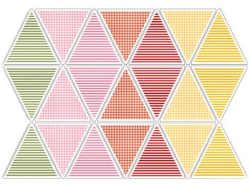 Gingham and Stripes Cotton Bunting Panel