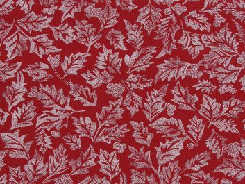 Glitter Christmas Cotton, Holly Frost, Red