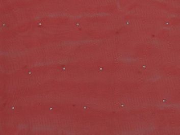 Glitter Spots Net With Diamante, Red