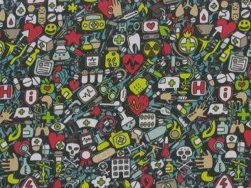 Hazards Doodle Cotton Print