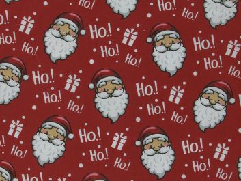Ho Ho Ho Christmas Polycotton Print