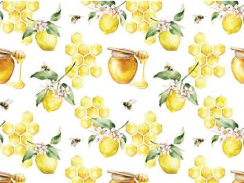 Honey and Lemons Cotton Print