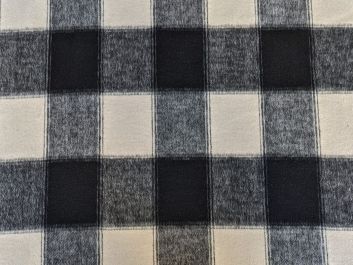 Hugo Check Soft Touch Wool Blend, Black