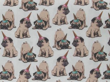 Ice-Cream Pups Cotton Print