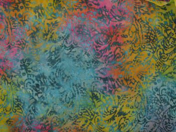 Indian Batik Cotton, Floral Blast