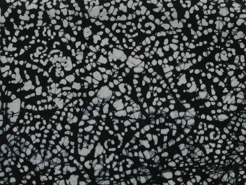 Indian Batik Cotton, Leaf Mosaic