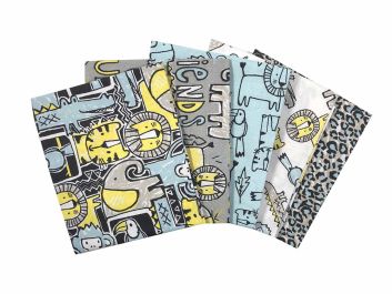 Jungle Friends Cotton Fat Quarters 5 Pack