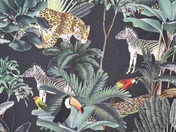 Jungle Prowl Soft Handle Water Repellent Outdoors Fabric, Graphite