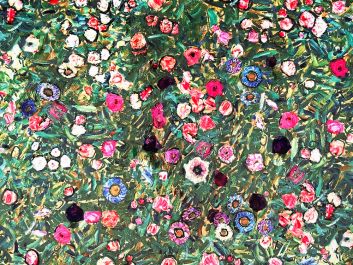 Klimts Italian Garden Printed Velvet