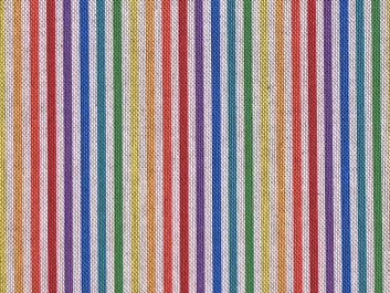 Linen Look Printed Panama, Rainbow Stripe