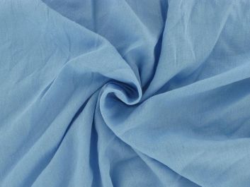 Linen Look Weave Plain Cotton, Light Blue