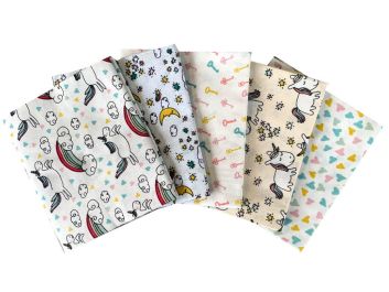Magical Unicorn Cotton Fat Quarters 5 Pack