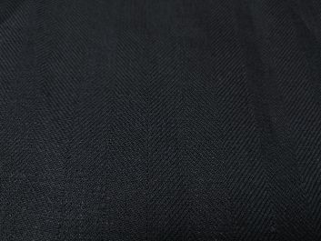 Mallow Herringbone Irish Linen, Navy