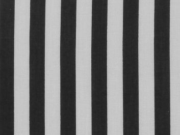 Medium 1cm Stripe Polycotton Print, Black
