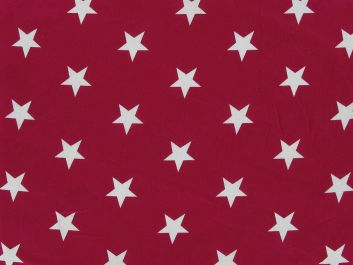 Medium 3cm Star Cotton Print, Cerise