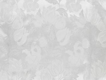 Metallic Brocade Flowers - Silver