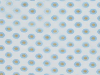 Metallic Peacock Eye Nylon Lace - Blue