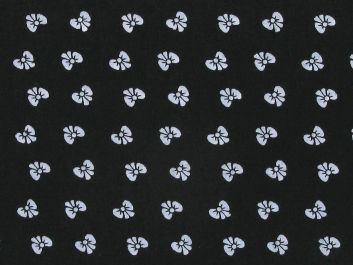Mini Bows Polycotton Print, Black