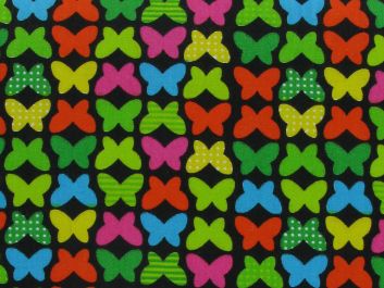 Mini Butterfly Cotton Poplin Print, Green