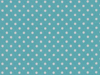 Mini Dots Cotton Poplin Print, Pale Turquoise