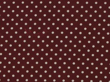 Mini Dots Cotton Poplin Print, Wine