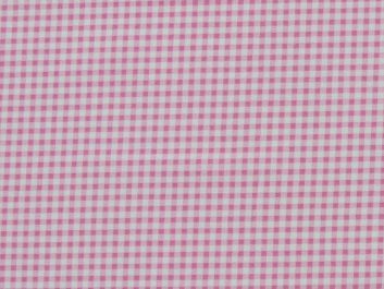 Mini Gingham Cotton Poplin Print, Pink