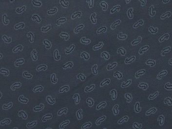 Mini Paisley Polyviscose, Navy