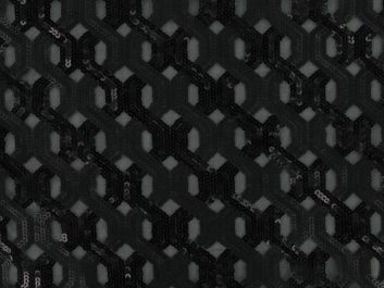 Modern Chain Sequin Tulle, Black