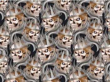 Monarch Skull Cotton Print