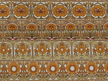 Morris Floral Tiles Cotton Print