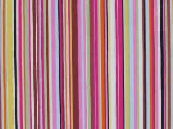 Multi Stripe Cotton Poplin Print, Candy