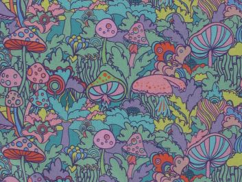 Mushroom Day Dreams Cotton Print