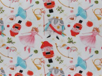 Nutcracker Christmas Ballet Cotton Jersey