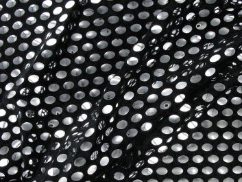 Oval Mirror Sequin Velour, Black