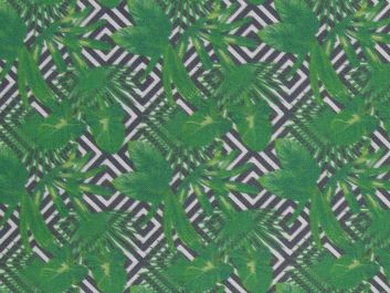 Palm Check Cotton Print