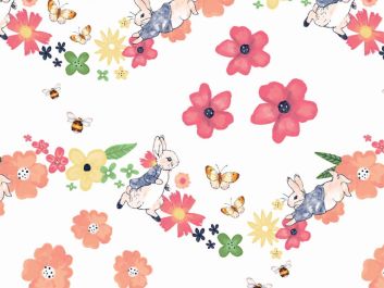 Peter Rabbit Poppy Garden Cotton Print