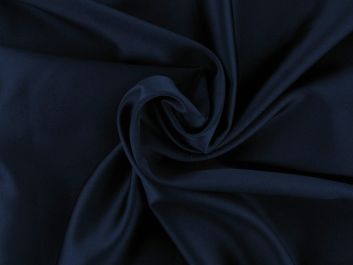Plain Polyester Stretch Satin, Navy