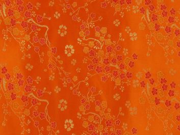 Polyester Jacquard, Shanghai Cherry Blossom - Orange