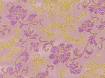 Polyester Jacquard, Shanghai Dragons - Pink