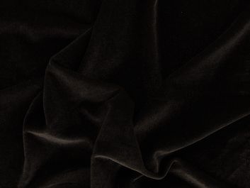Polyester Spandex Stretch Velvet, Dark Chocolate