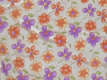 Printed Burnout Blossom Velour - Purple