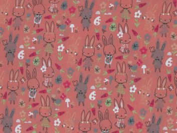 Rabbit Garden Polycotton Bunny, Salmon