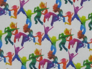 Rainbow Dance Cotton Print