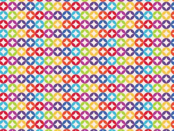 Rainbow Link Cotton Print