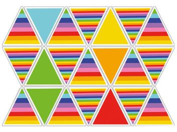 Rainbow Party Cotton Bunting Panel
